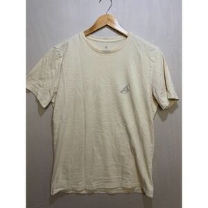 G/Fore T-Shirt Mens Beige Logo Super Luxe Cotton Short Sleeve Crew‎ Neck S